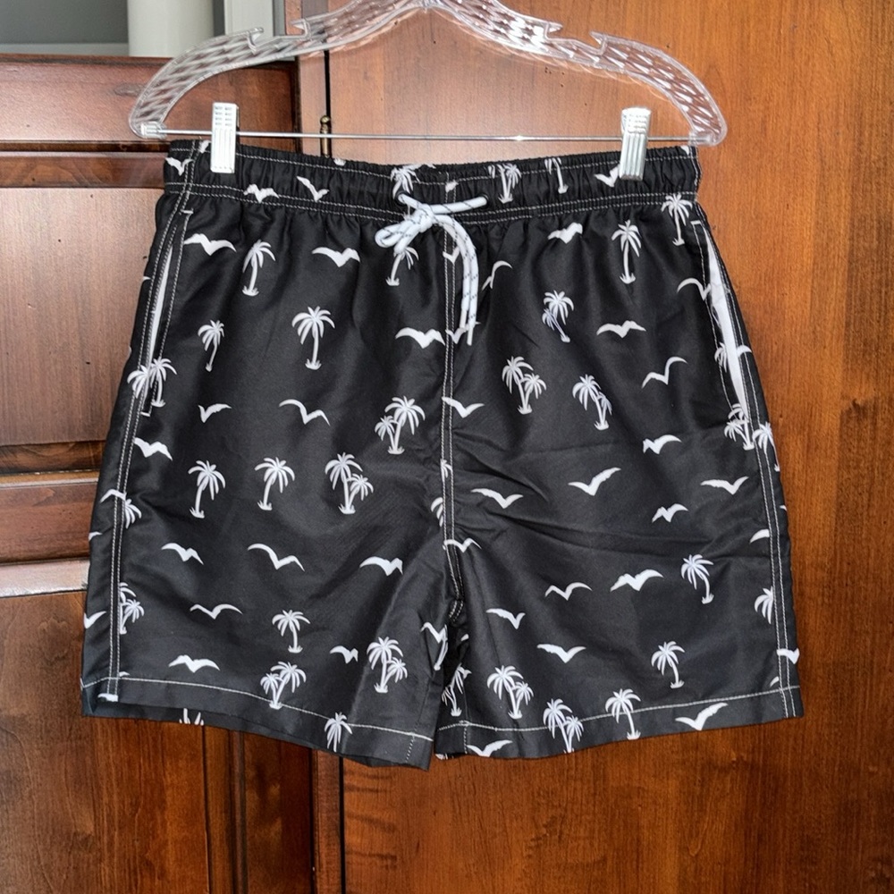 NWOT Shein Palm Tree Swim Trunks